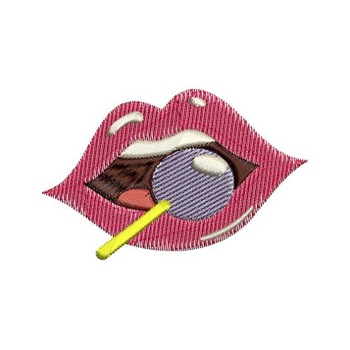 Lips Machine Embroidery Design