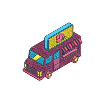 Little Blue Truck Embroidery Design