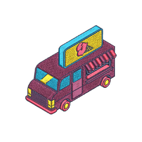 Little Blue Truck Embroidery Design
