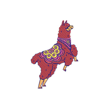 Llama Applique Embroidery Design