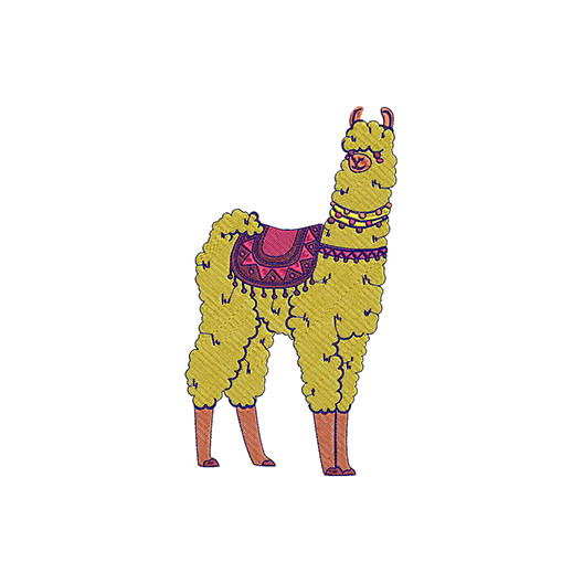 Llama Embroidery Design