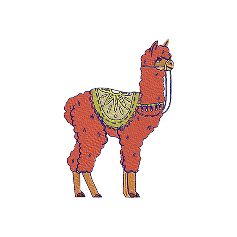 Llama Machine Embroidery Design