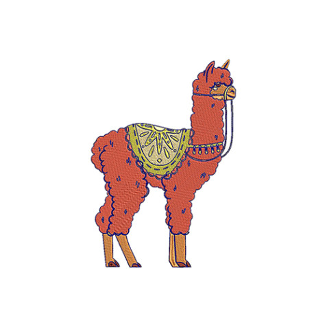 Llama Machine Embroidery Design