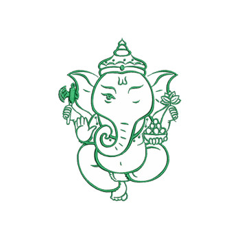 Lord Ganesha Embroidery Design