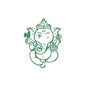 Lord Ganesha Embroidery Design
