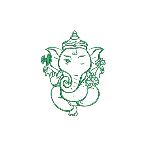 Lord Ganesha Embroidery Design