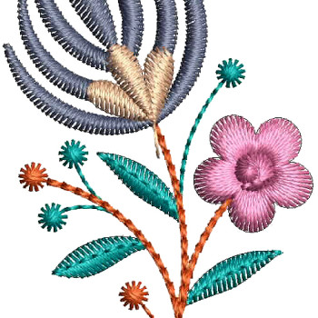 Lotus Style Applique Embroidery Design 25982