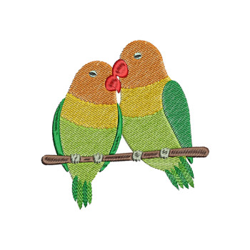 Love Birds Embroidery For Kurtis