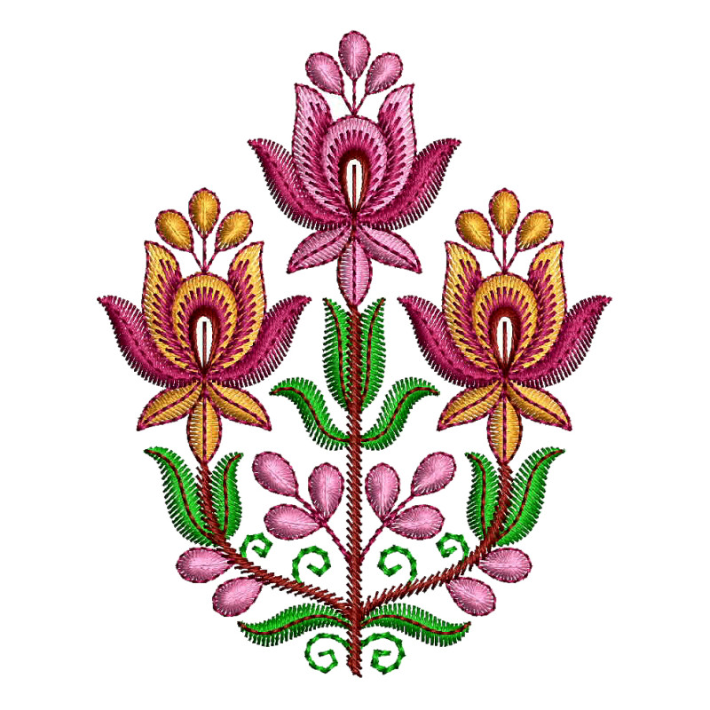 Machine Embroidery Applique Flower Design
