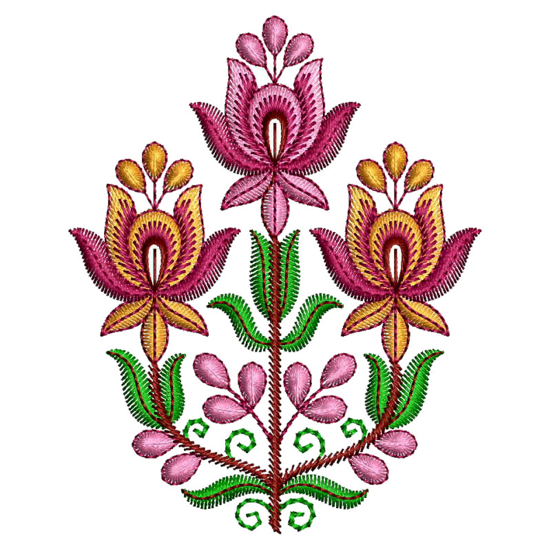 Machine Embroidery Applique Flower Design