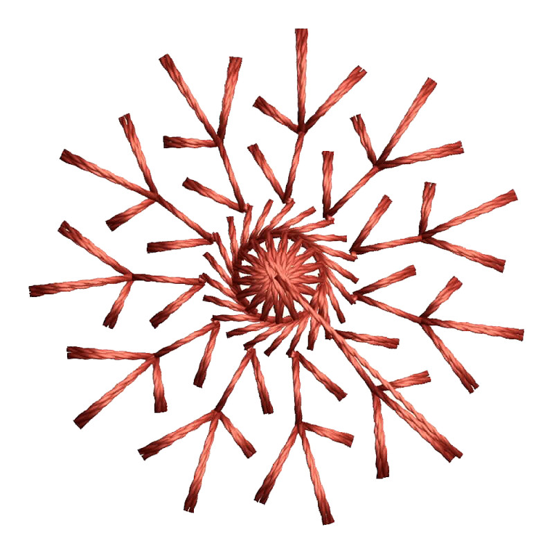 Machine Embroidery Christmas Red Star