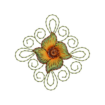 Machine Embroidery Coaster Design