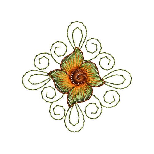 Machine Embroidery Coaster Design