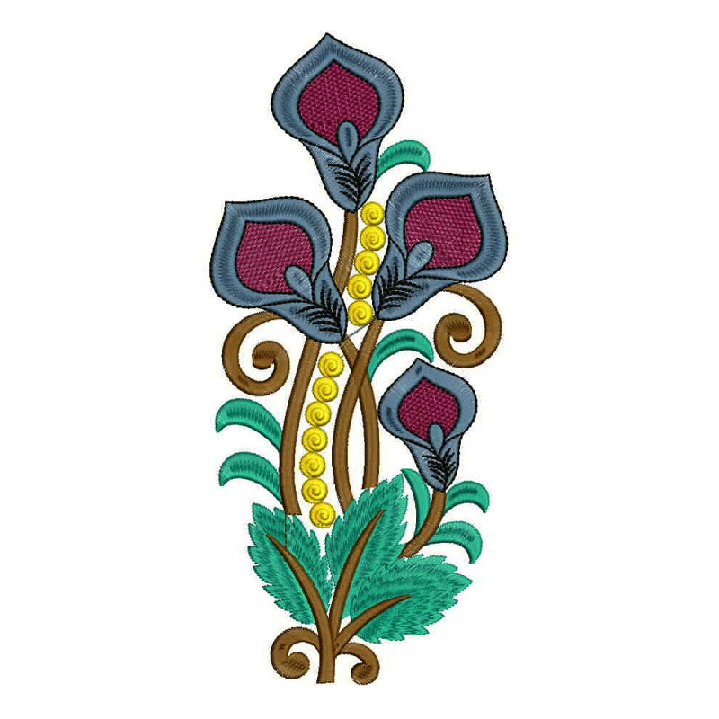 Machine Embroidery Design Flower 9670