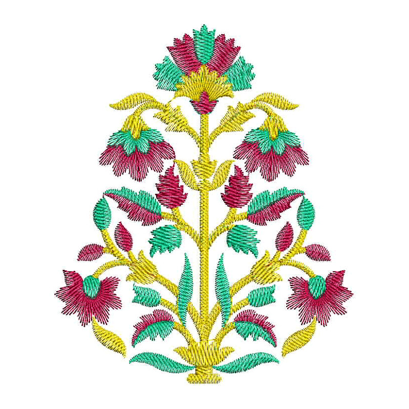 Machine Embroidery Flower Pattern