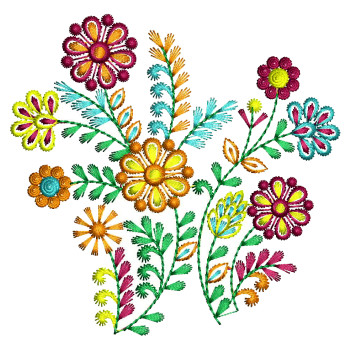 Machine Embroidery Flowers
