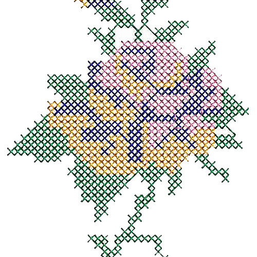 Machine Embroidery Rose Cross Stitch Pattern
