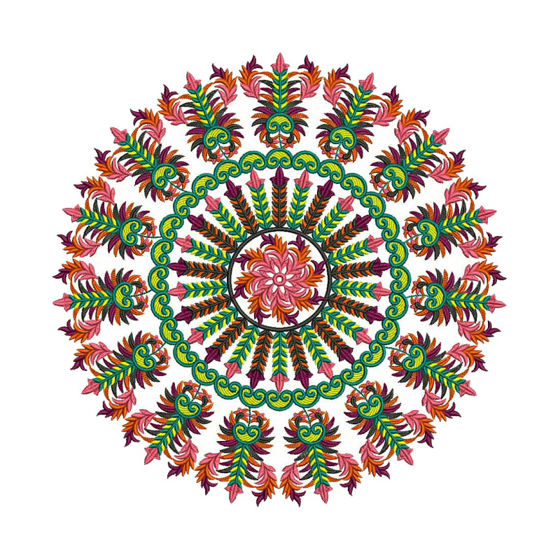 Mandala Applique Embroidery Design