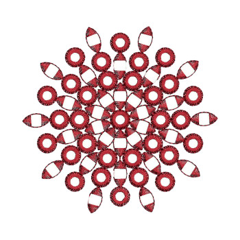 Mandala Embroidery Pattern With Handwork Space