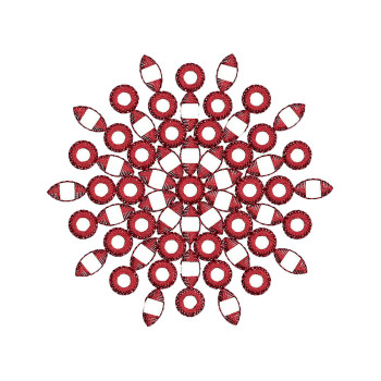 Mandala Embroidery Pattern With Handwork Space