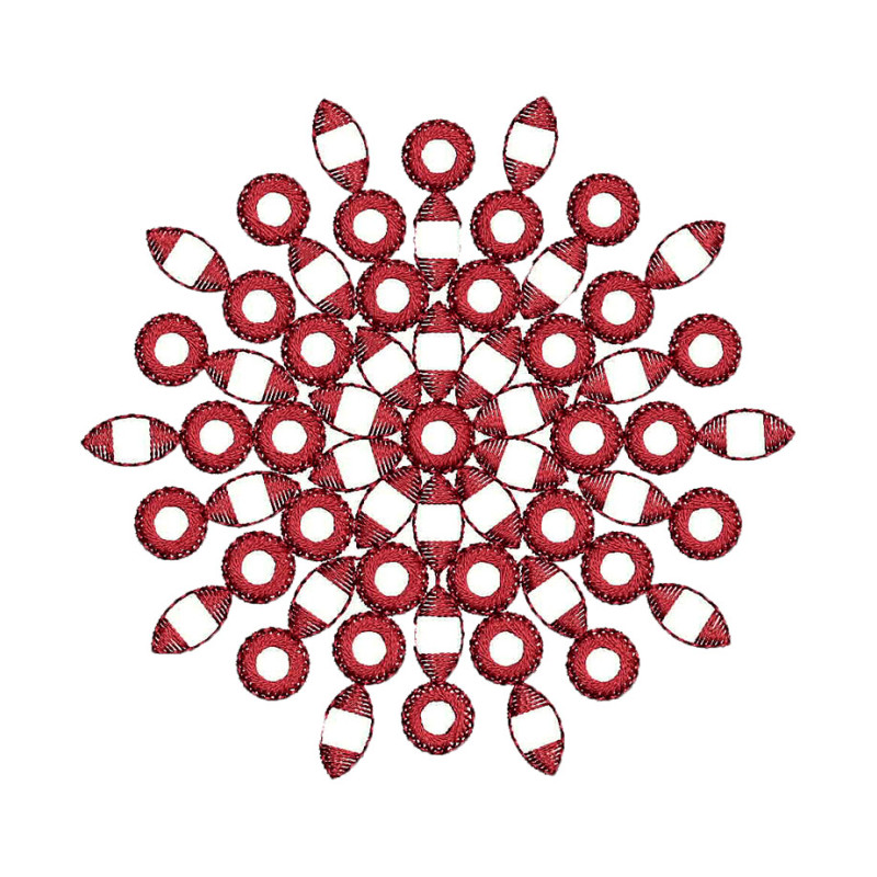 Mandala Embroidery Pattern With Handwork Space