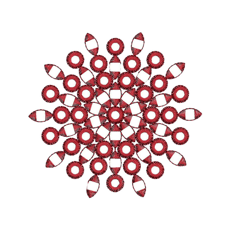 Mandala Embroidery Pattern With Handwork Space