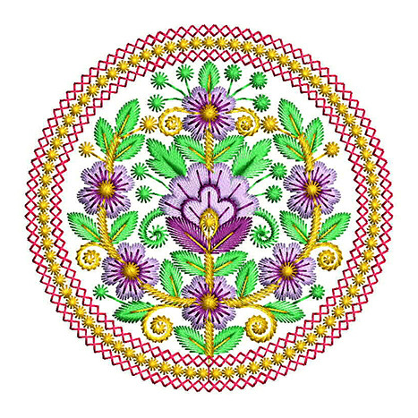 Mandala Floral Embroidery Patch