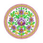 Mandala Floral Embroidery Patch