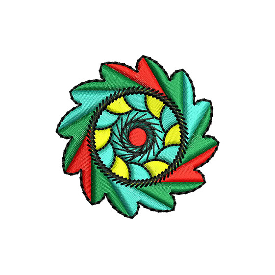 Mandala Style Circle Patch Embroidery