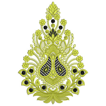 Mango Shape Applique In Embroidery 25966