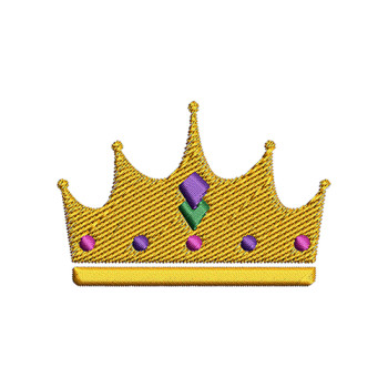 Mardi Gras Crown Embroidery Design