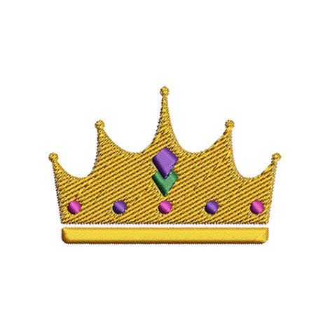 Mardi Gras Crown Embroidery Design