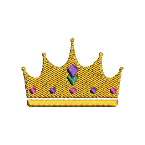 Mardi Gras Crown Embroidery Design