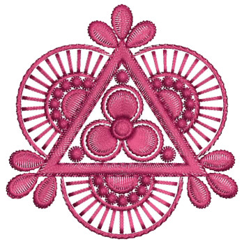 Mask Applique Embroidery Design 25429