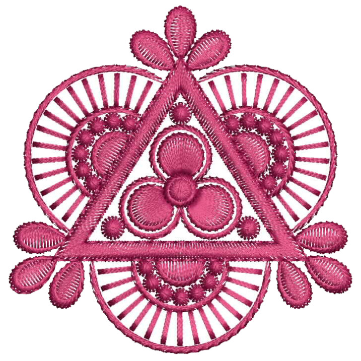 Mask Applique Embroidery Design 25429