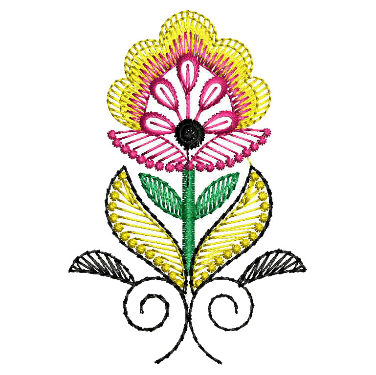 Mexican Flower Embroidery