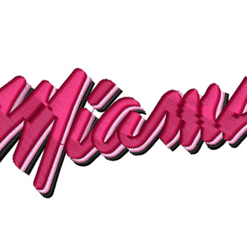 Miami Font Embroidery