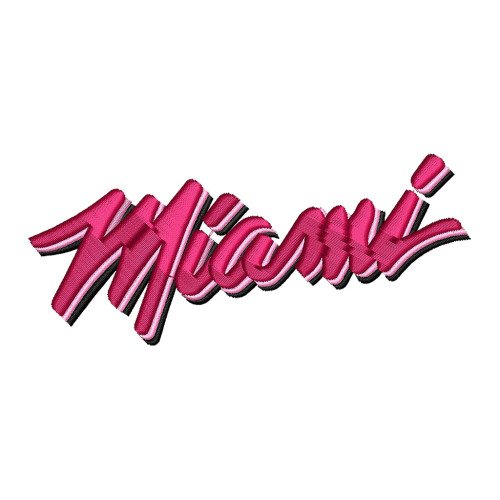 Miami Font Embroidery