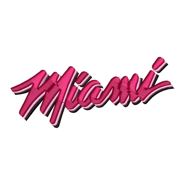Miami Font Embroidery