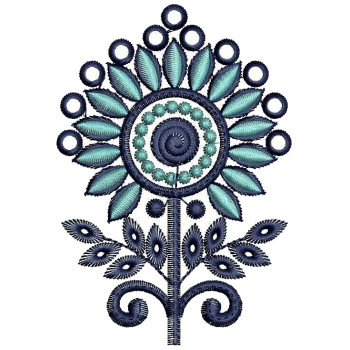 Mirror Work Butta Embroidery Design 25054