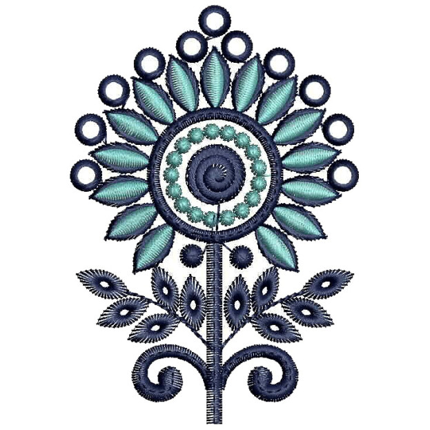 Mirror Work Butta Embroidery Design 25054