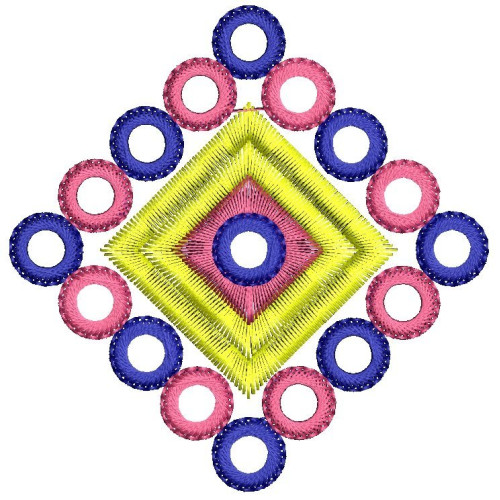 Mirror Work Embroidery Motif 26234