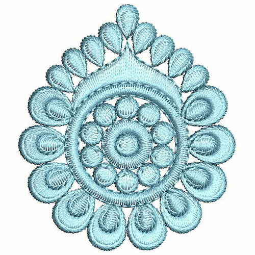 Mirror Work Saree Applique Design 24769