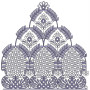 Mirror Work Taj Applique Design 25996