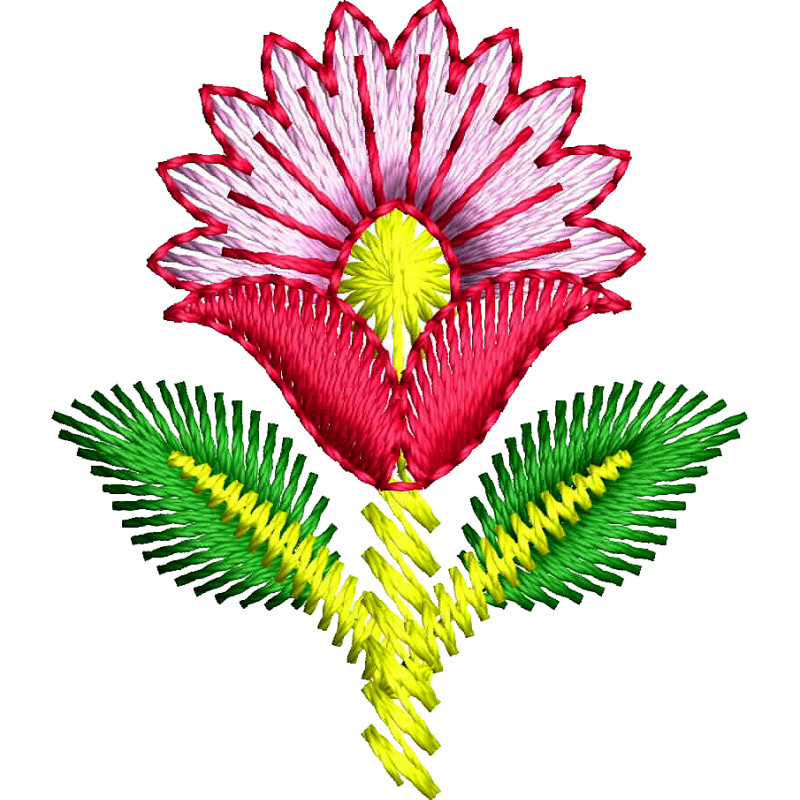 Modern Floral Embroidery Pattern