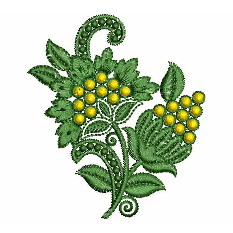 Modern Flower Embroidery Design
