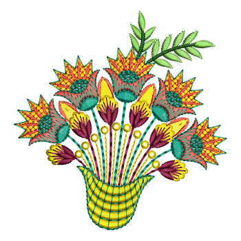 Modern Flower Embroidery Pattern For Shirts