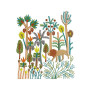 Modern Landscape Forest Embroidery Design
