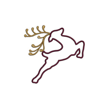 Moose Applique Embroidery Design