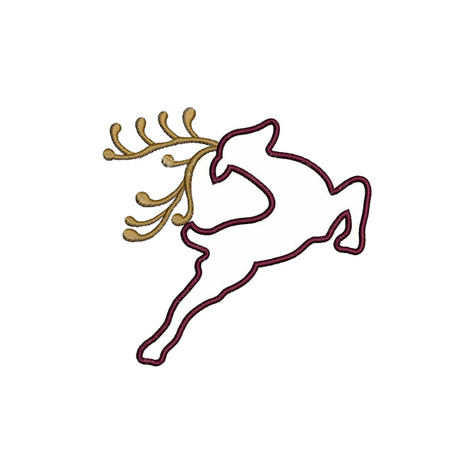 Moose Applique Embroidery Design